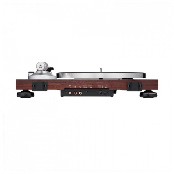 Audio Technica AT-LPW50BTRW Wireless Belt-Drive Turntable, Rosewood - Rear view