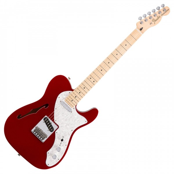 Fender Deluxe Telecaster Thinline Electric Guitar, Candy Apple Red