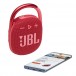 JBL Clip 4 Portable Bluetooth Speaker, Red - Connected to smartphone via Bluetooth