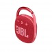 JBL Clip 4 Portable Bluetooth Speaker, Red - Angled