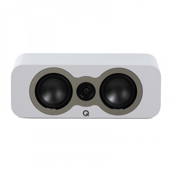 Q Acoustics 3090c Centre Speaker, Satin White Front View 2