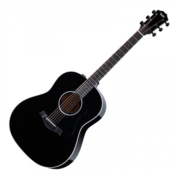 Taylor 217e-BLK Plus Grand Pacific Electro Acoustic, Black - Front, Left