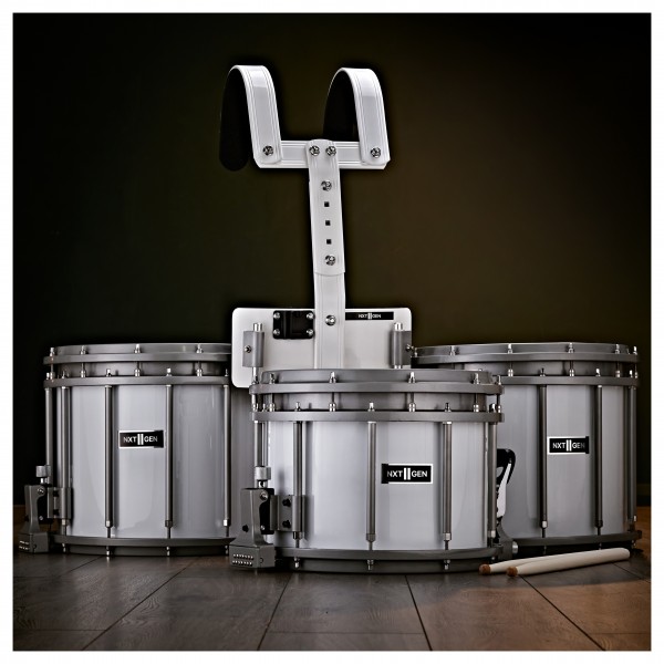 Premier NXT GEN Marching 14" x 12" Free Floating Snare Drum, White