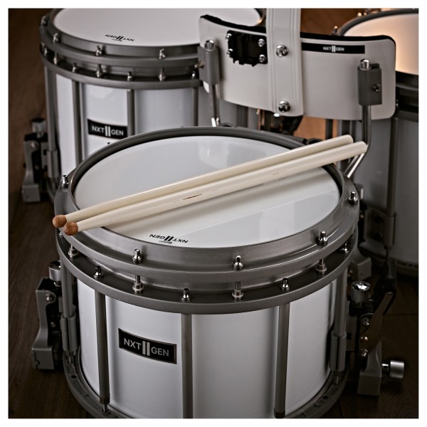 Premier NXT GEN Marching 14" x 12" Free Floating Snare Drum, White