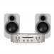 Marantz PM6007 Amp, Silver & 3020c Speakers, White Hi-Fi Package