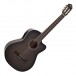 Deluxe Single Cutaway Electro Classical Guitar by Gear4music, Trans Black