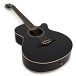 Single Cutaway Electro Acoustic Guitar by Gear4music, Black