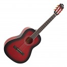 Deluxe 3/4 Classical Guitar by Gear4music, Trans Red Burst