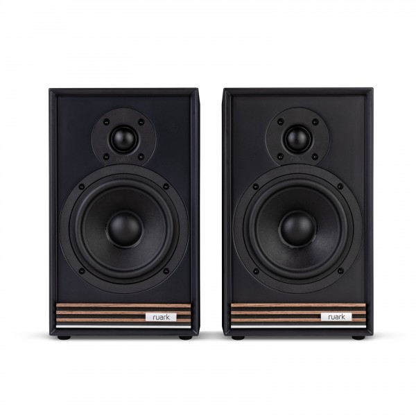 Ruark Sabre-R Bookshelf Speakers (Pair), Charcoal - Front view
