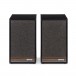 Ruark Sabre-R Bookshelf Speakers (Pair), Charcoal - Top-angled with grille attached