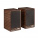 Ruark Sabre-R Bookshelf Speakers (Pair), Fused Walnut - Grille attached