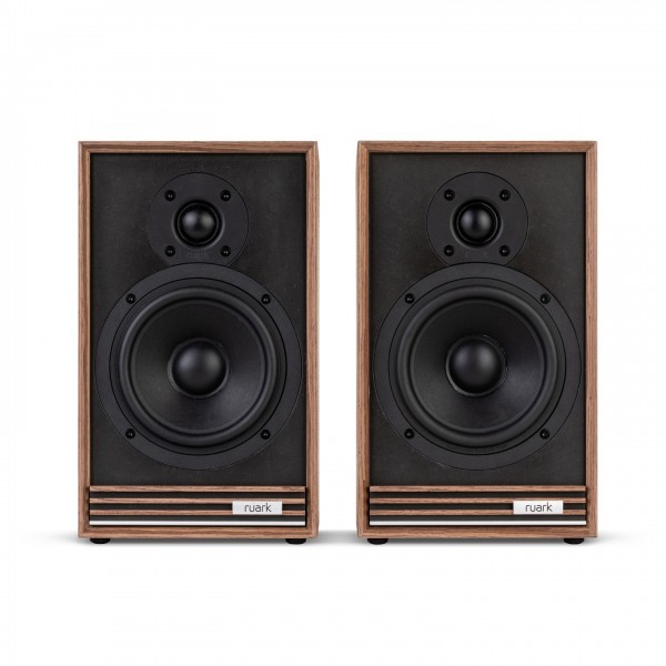 Ruark Sabre-R Bookshelf Speakers (Pair), Fused Walnut - Front