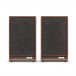 Ruark Sabre-R Bookshelf Speakers (Pair), Fused Walnut - Front with grille attached