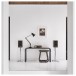 Ruark Sabre-R Bookshelf Speakers (Pair), Fused Walnut - Lifestyle image with R610 Music Console