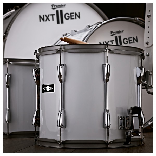 Premier NXT GEN Marching 14" x 12" Snare Drum, White