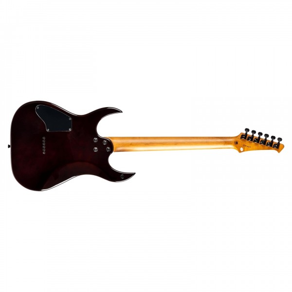 Spira Guitars S-450 TGR Flame Maple, Gloss Trans Green - Back