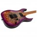 Spira Guitars S-450 TPP Poplar Burl, Gloss Trans Purple - Body, Angled 2