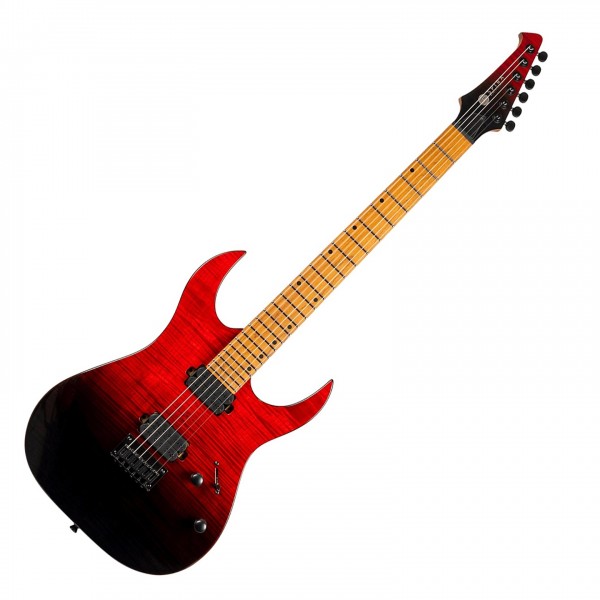 Spira Guitars S-450 TRD Flame Maple, Gloss Trans Red - Front