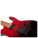 Spira Guitars S-450 TRD Flame Maple, Gloss Trans Red - Body, Angled 1