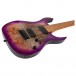 Spira Guitars S-457 TPP Poplar Burl, Gloss Trans Purple - Body, Angled 2