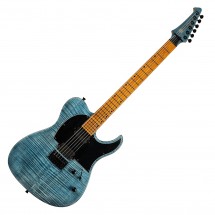 Spira Guitars T-450 TDB Flame Maple, Gloss Trans Blue