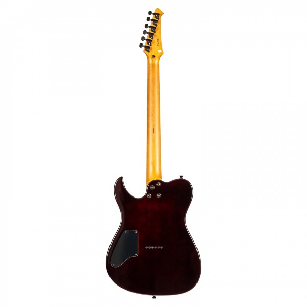 Spira Guitars T-450 TDB Flame Maple, Gloss Trans Blue - Back