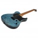 Spira Guitars T-450 TDB Flame Maple, Gloss Trans Blue - Full, Angled