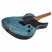 Spira Guitars T-450 TDB Flame Maple, Gloss Trans Blue - Body, Angled