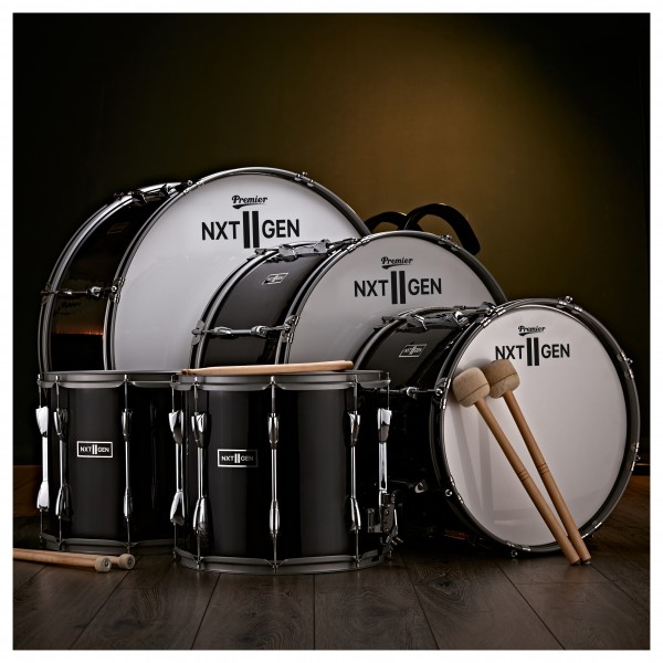 Premier NXT GEN Marching 14" x 12" Snare Drum, Black