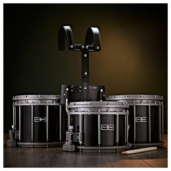 Premier NXT GEN Marching 13" x 10" Free Floating Snare Drum, Black
