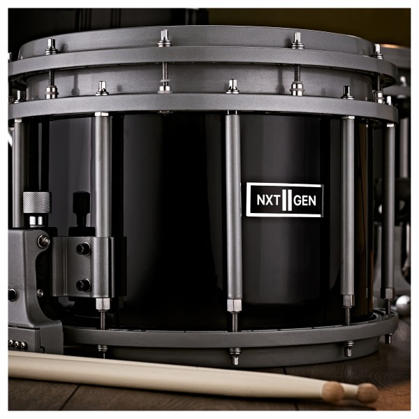 Premier NXT GEN Marching 13" x 10" Free Floating Snare Drum, Black