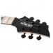 Schecter C-1 SLS Custom, Satin Black - Headstock, Front