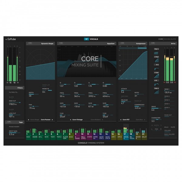 Softube Console 1 Fader MKIII - Core Mixing Suite Plugin 
