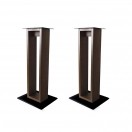 Norstone Alva Speaker Stands (Paar), Walnut Zwart Glas