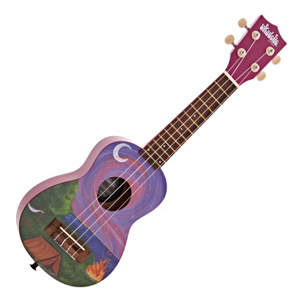 Kala Ukadelic Soprano Ukulele, Happy Camper/Purple