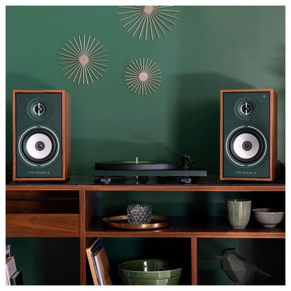 Triangle Lunar 1 Turntable, English Green Lifestyle View