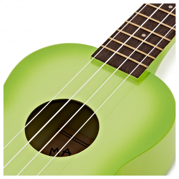 Kala Makala Dolphin Soprano Ukulele, Green Apple Burst