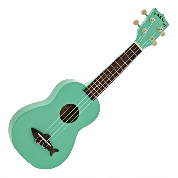 Kala Makala Shark Soprano Ukulele, Surf Green