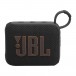 JBL GO 4 Portable Bluetooth Speaker, Black - Front