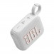 JBL GO 4 Portable Bluetooth Speaker, White - Angled