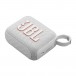 JBL GO 4 Portable Bluetooth Speaker, White - Angled