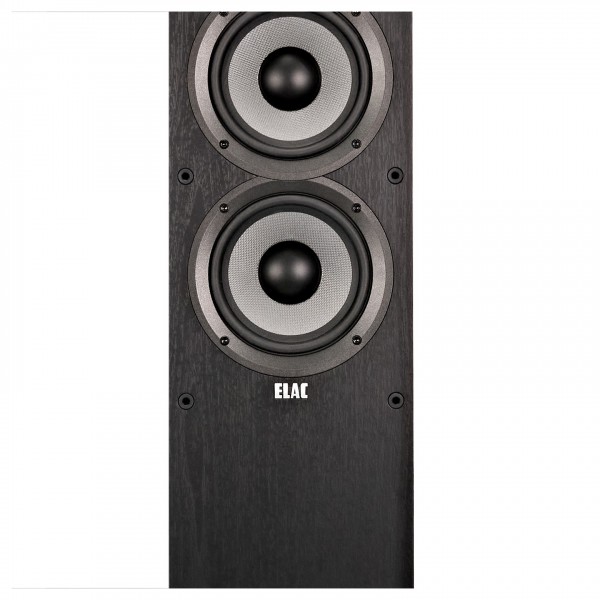 ELAC Debut F5.2 Floorstanding Speakers (Pair), Black Ash at