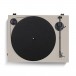 Triangle Turntable, Linen Grey High View