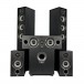 ELAC Debut F5.2 5.1 Speaker Package, Black Ash