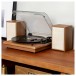 Montauk Record Player System, Oak - Lifestyle