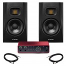 Focusrite Scarlett 2i2 4. generacji z ADAM Audio Monitory studyjne T5V, para