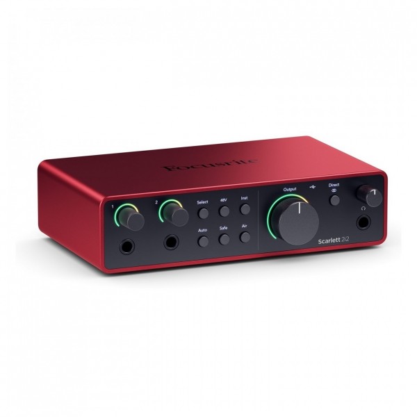 Focusrite Scarlett 2i2 4th Gen Audio Interface - Angled