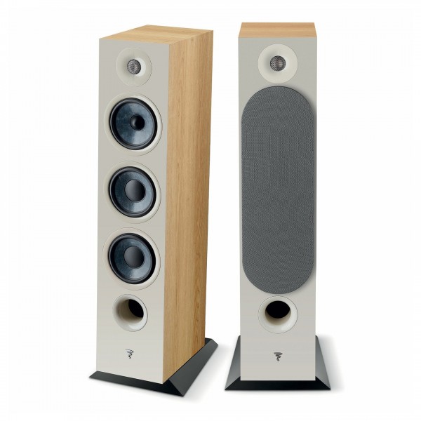 Focal Chora 826 Floorstanding Speaker (Pair), Light Wood - Nearly New Front View