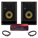 Focusrite Scarlett 2i2 4. generacji z monitorami studyjnymi KRK ROKIT G5