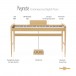 Keynote Piano, Light Oak Infographic